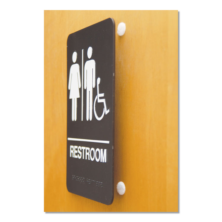 Sticky-Back Fasteners, Removable Adhesive, 0.63" Dia, Black, 75/pack