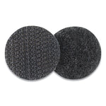 Sticky-Back Fasteners, Removable Adhesive, 0.75" Dia, Black, 200/box