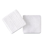 Sticky-Back Fasteners, Removable Adhesive, 0.88" X 0.88", White, 12/pack