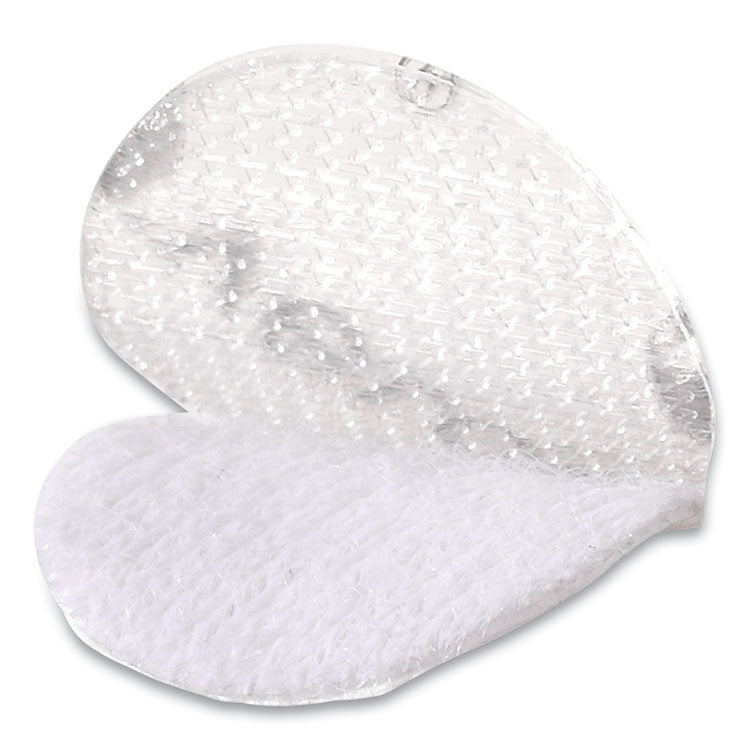 Sticky-Back Fasteners, Removable Adhesive, 0.63" Dia, Clear, 75/pack