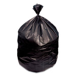 Eco Blend Max Can Liners, 30 gal, 1 mil, 30" x 36", Black, 25 Bags/Roll, 8 Rolls/Carton