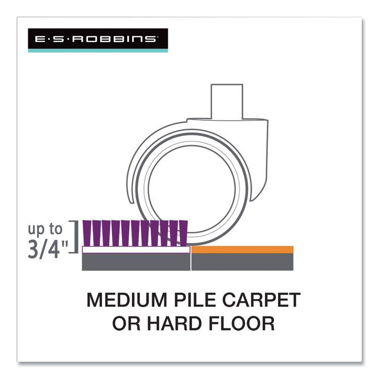 Floor+mate, For Hard Floor To Medium Pile Carpet Up To 0.75", 46 X 48, Clear
