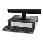 Adjustable Rectangular Monitor Stand, 17" X 13" X 3.75" To 5.75", Black, Supports 22 Lbs