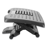 Adjustable Height Footrest with Rollers for Massage, 18w x 14d x 4.25h, Black