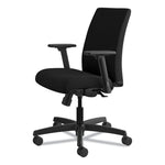 Ignition Series Fabric Low-Back Task Chair, Supports Up To 300 Lb, 17" To 21.5" Seat Height, Black