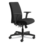 Ignition Series Fabric Low-Back Task Chair, Supports Up To 300 Lb, 17" To 21.5" Seat Height, Black