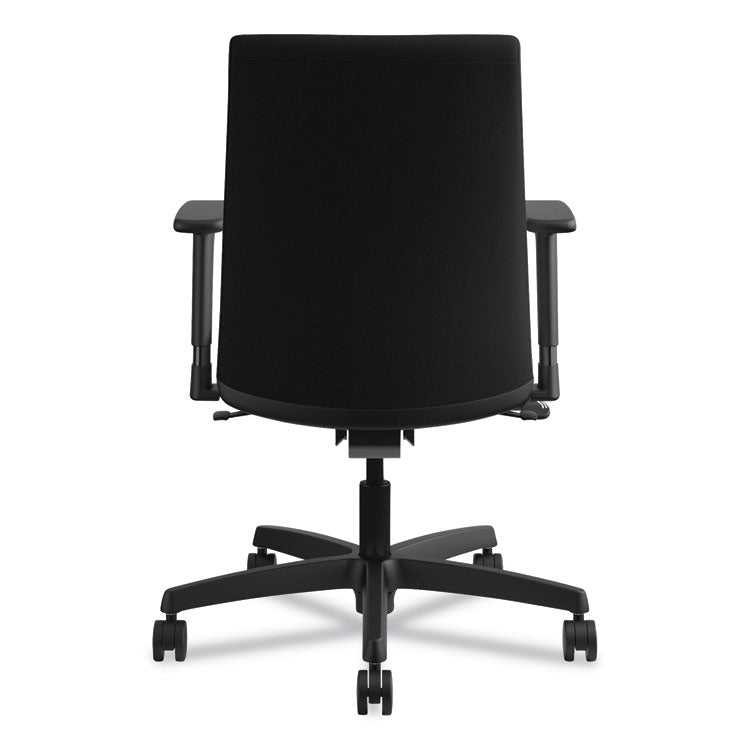 Ignition Series Fabric Low-Back Task Chair, Supports Up To 300 Lb, 17" To 21.5" Seat Height, Black
