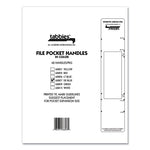 File Pocket Handles, 9.63 X 2, Dark Blue/white, 4/sheet, 12 Sheets/pack