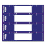 File Pocket Handles, 9.63 X 2, Dark Blue/white, 4/sheet, 12 Sheets/pack