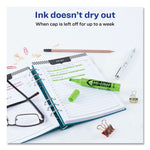 Hi-Liter Desk-Style Highlighters, Fluorescent Green Ink, Chisel Tip, Green/black Barrel, Dozen