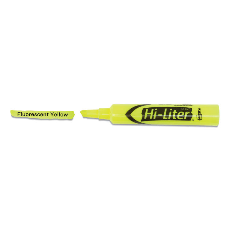 Hi-Liter Desk-Style Highlighter Value Pack, Fluorescent Yellow Ink, Chisel Tip, Yellow/black Barrel, 36/box