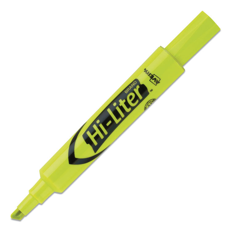 Hi-Liter Desk-Style Highlighter Value Pack, Fluorescent Yellow Ink, Chisel Tip, Yellow/black Barrel, 36/box