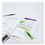 Hi-Liter Desk-Style Highlighters, Fluorescent Green Ink, Chisel Tip, Green/black Barrel, Dozen