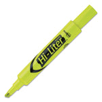Hi-Liter Desk-Style Highlighters, Fluorescent Yellow Ink, Chisel Tip, Yellow/black Barrel, Dozen
