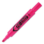 Hi-Liter Desk-Style Highlighters, Fluorescent Pink Ink, Chisel Tip, Pink/black Barrel, Dozen