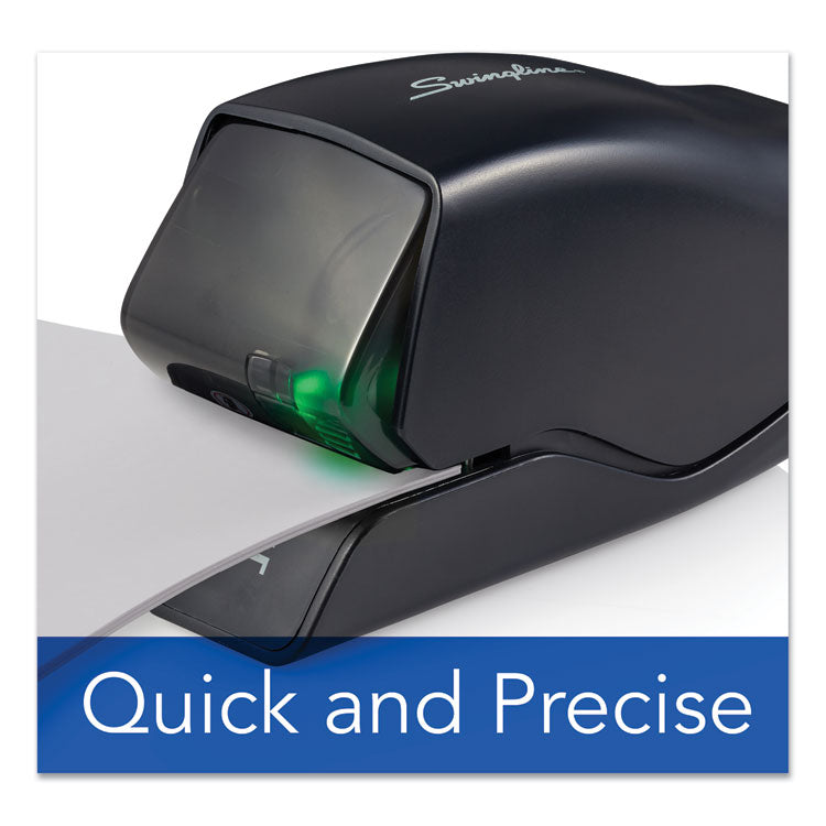Desktop Cartridge Electric Stapler With Led Guide, 25-Sheet Capacity, Black
