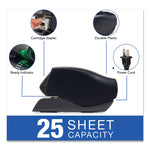 Desktop Cartridge Electric Stapler With Led Guide, 25-Sheet Capacity, Black