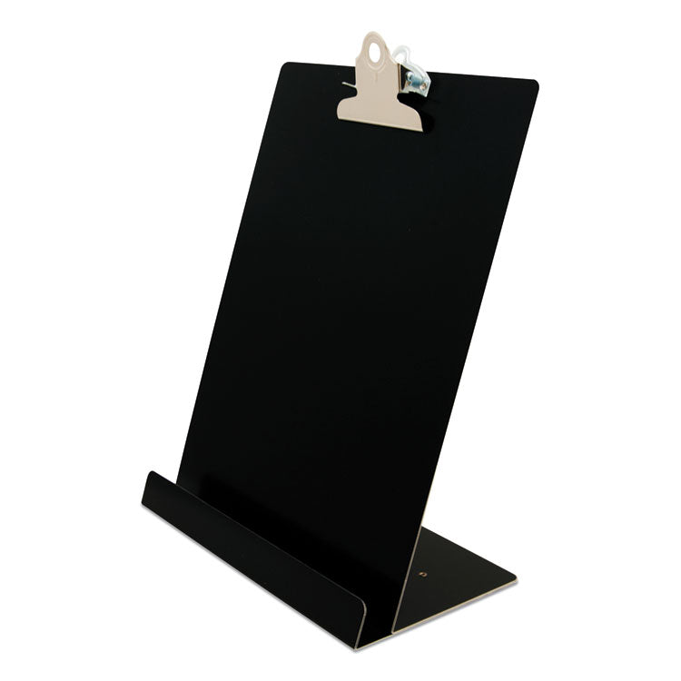 Free Standing Clipboard and Tablet Stand, 1" Clip Capacity, Letter Size: Holds 8.5 x 11 Sheets, Black