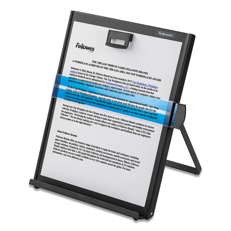 Metal Copyholder, 200 Sheet Capacity, Steel, Black