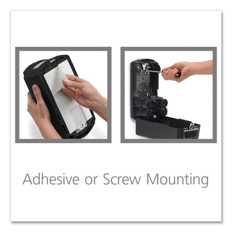 Ltx-12 Touch-Free Dispenser, 1,200 Ml, 5.75 X 3.33 X 10.5, Brushed Chrome/black