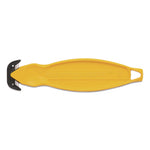 Safety Cutter, 5.75" Plastic Handle, Yellow, 10/Pack