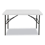 IndestrucTable Classic Folding Table, Rectangular, 48" x 24" x 29", Platinum