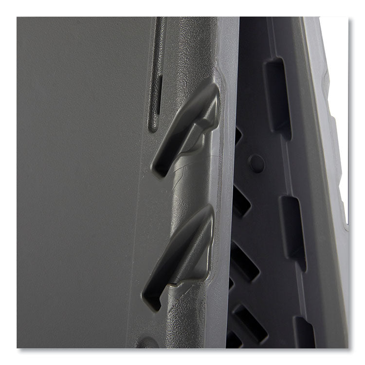 Ingenuity Presentation Flipchart Easel with Dry Erase Surface, 33" x 28", White Surface, Charcoal Gray Polyethylene Frame