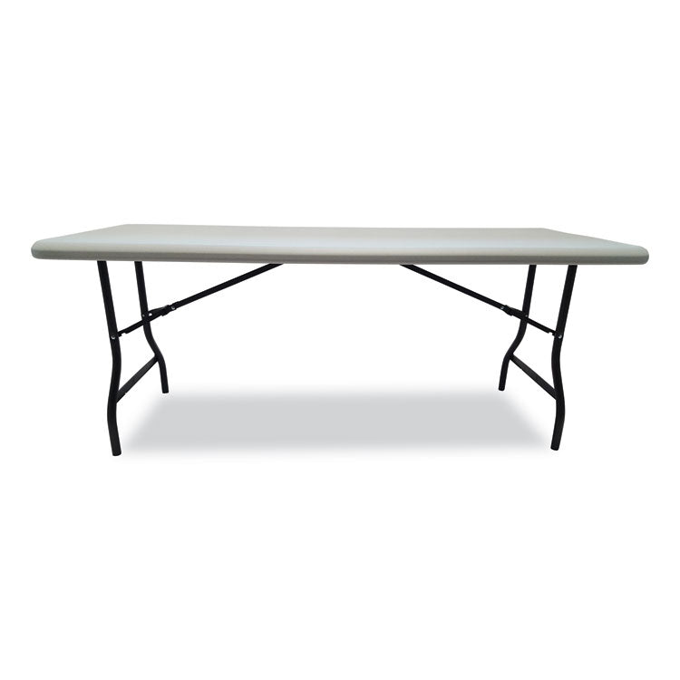 IndestrucTable Industrial Folding Table, Rectangular, 72" x 30" x 29", Platinum