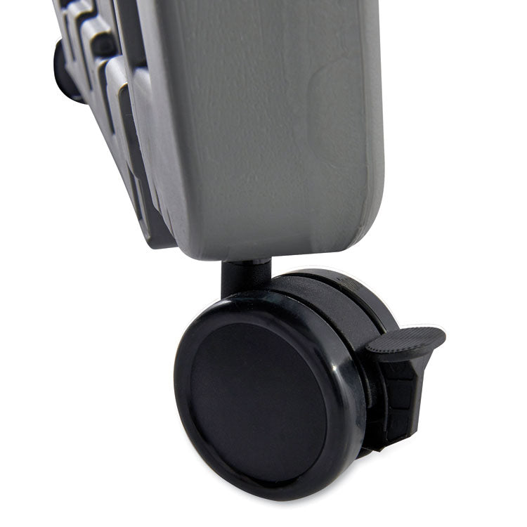 Ingenuity Presentation Flipchart Easel with Dry Erase Surface, 33" x 28", White Surface, Charcoal Gray Polyethylene Frame