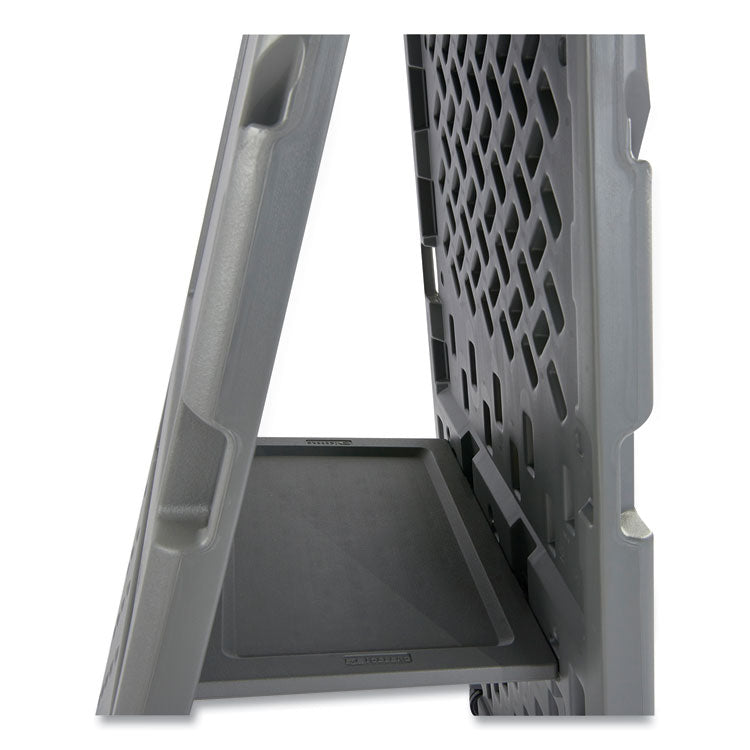 Ingenuity Presentation Flipchart Easel with Dry Erase Surface, 33" x 28", White Surface, Charcoal Gray Polyethylene Frame