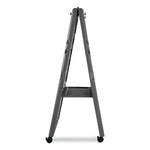 Ingenuity Presentation Flipchart Easel with Dry Erase Surface, 33" x 28", White Surface, Charcoal Gray Polyethylene Frame