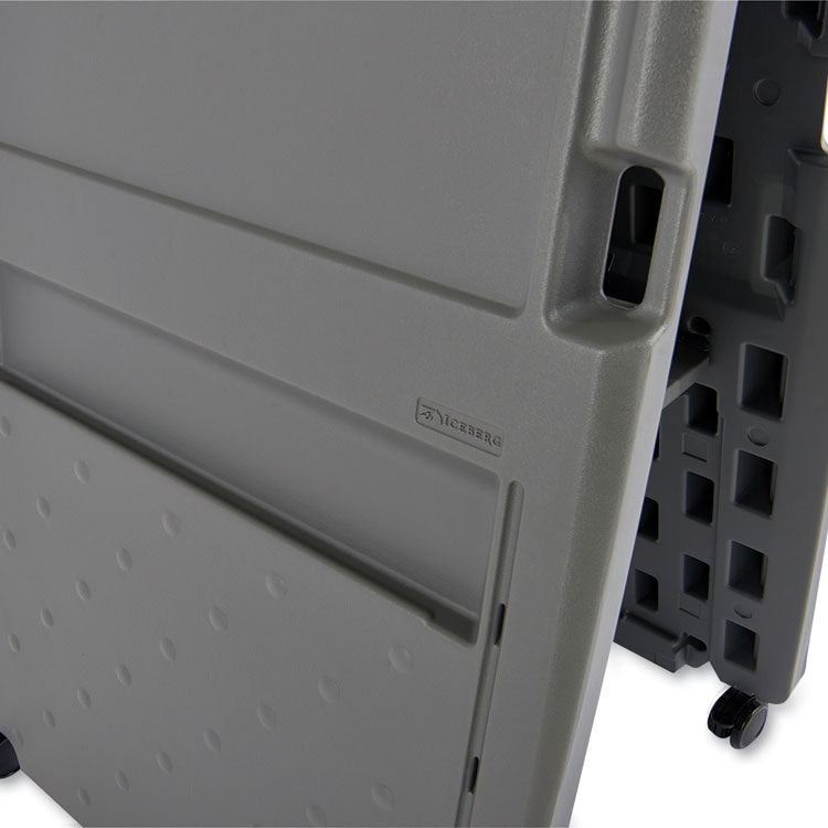 Ingenuity Presentation Flipchart Easel with Dry Erase Surface, 33" x 28", White Surface, Charcoal Gray Polyethylene Frame