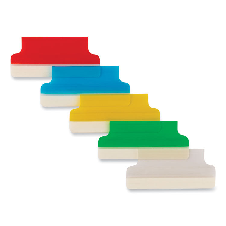 Insertable Index Tabs with Printable Inserts, 1/5-Cut, Assorted Colors, 1.5" Wide, 25/Pack