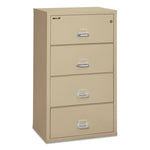 Insulated Lateral File, 4 Legal/letter-Size File Drawers, Parchment, 31.13" X 22.13" X 52.75", 260 Lb Overall Capacity
