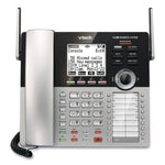 Cm18445 Four-Line Business System Cordless Phone, Silver/black