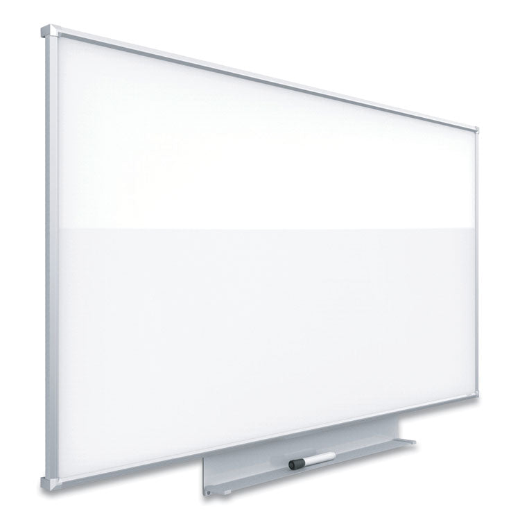 Porcelain Dry Erase Boards, 72" x 48", White Surface, Satin Aluminum Frame
