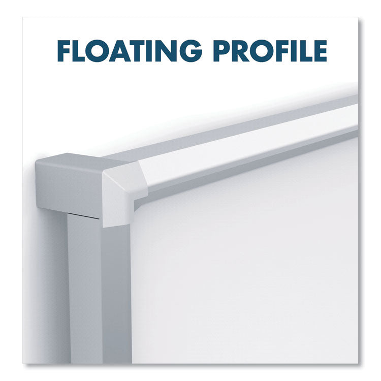 Porcelain Dry Erase Boards, 72" x 48", White Surface, Satin Aluminum Frame