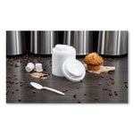 Optima Reclosable Lid, Fits 12 oz to 24 oz Hot Cups, Plastic, White, 100/Pack, 10 Packs/Carton