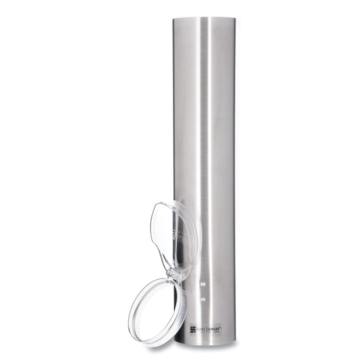 Small Pull-Type Water Cup Dispenser, For 5 Oz Cups, Stainless Steel