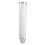 Small Pull-Type Water Cup Dispenser, For 5 Oz Cups, White