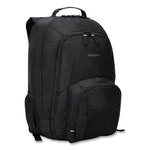 Groove Laptop Backpack, Fits Devices Up to 15.4", Nylon/PVC, 15 x 7 x 18, Black
