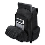 Groove Laptop Backpack, Fits Devices Up to 15.4", Nylon/PVC, 15 x 7 x 18, Black