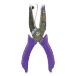 15-Sheet Medium-Duty One-Hole Punch, Diamond Shape, Chrome