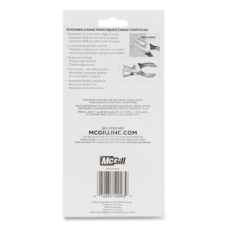 15-Sheet Medium-Duty One-Hole Punch, Diamond Shape, Chrome