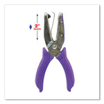 15-Sheet Medium-Duty One-Hole Punch, Diamond Shape, Chrome