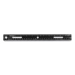 Kleenearth Recycled Ruler, Standard/metric, 12" Long, Plastic, Black