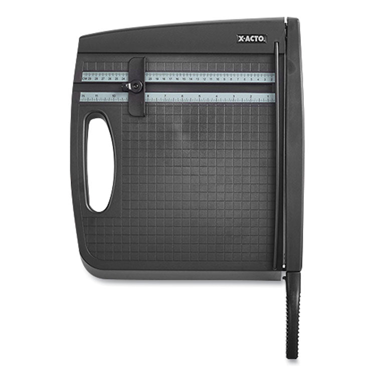 10-Sheet Guillotine Trimmer, 10 Sheets, 12" Cut Length, Plastic Base, 13 X 13