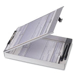 Aluminum Storage Clipboard, Holds 8.5 x 12 Sheets, Silver