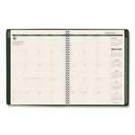 Recycled Weekly Vertical-Column Format Appointment Book, 11 x 8.25, Green Cover, 12-Month (Jan to Dec): 2025
