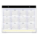QuickNotes Desk Pad, 22 x 17, White/Blue/Yellow Sheets, Black Binding, Clear Corners, 13-Month: Jan 2025 to Jan 2026